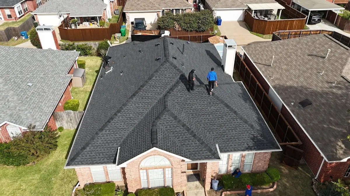 Slate & Tile Roof Repair work in progress on a Glendale Heights property